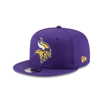 Purple Minnesota Vikings Hat - New Era NFL Basic 9FIFTY Snapback Caps USA6413072